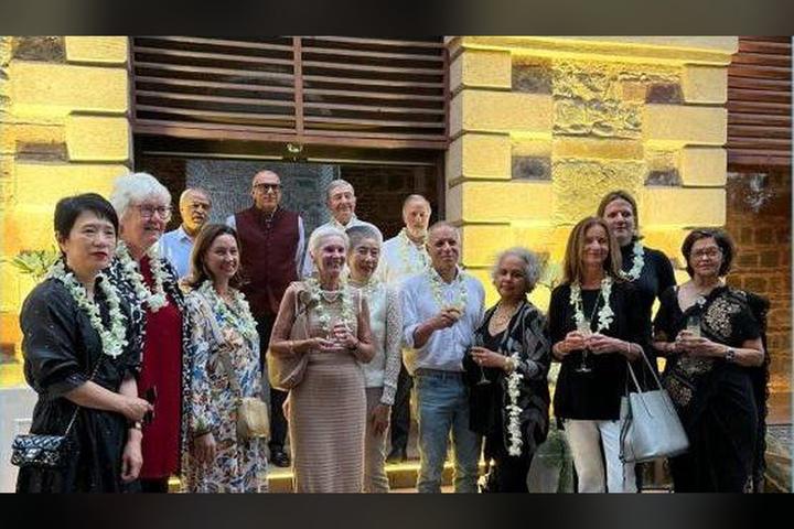 International delegates welcomed at an event
